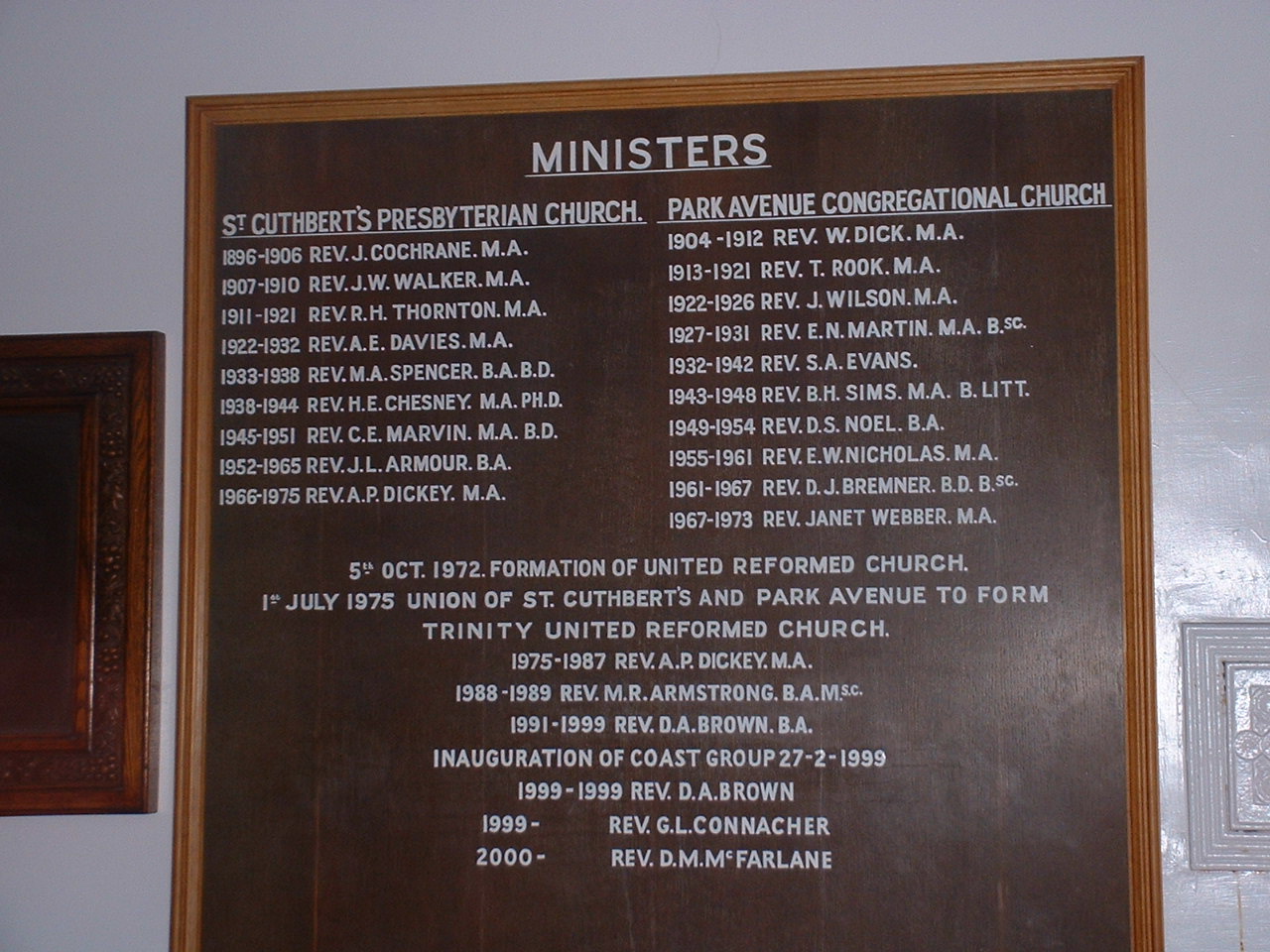 Past Ministers